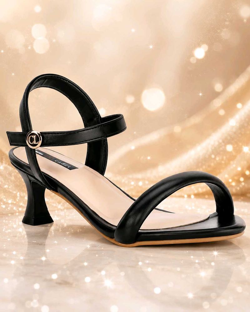 Elegant Black Strappy Heels