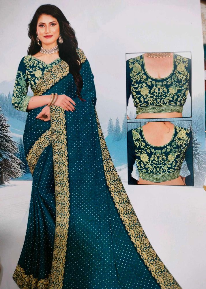 💚✨ NEW ARRIVAL | ELEGANT TEAL SAREE