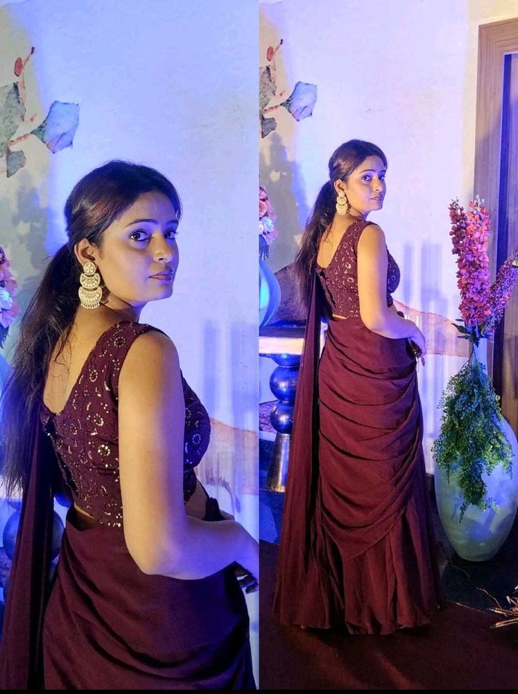 🆕🆕Libas Burgundy Ready To Wear Lehenga Set