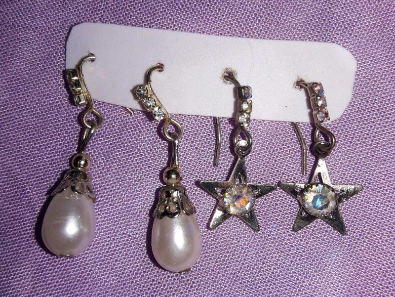 Charming Pearl &amp; Star Earrings Set