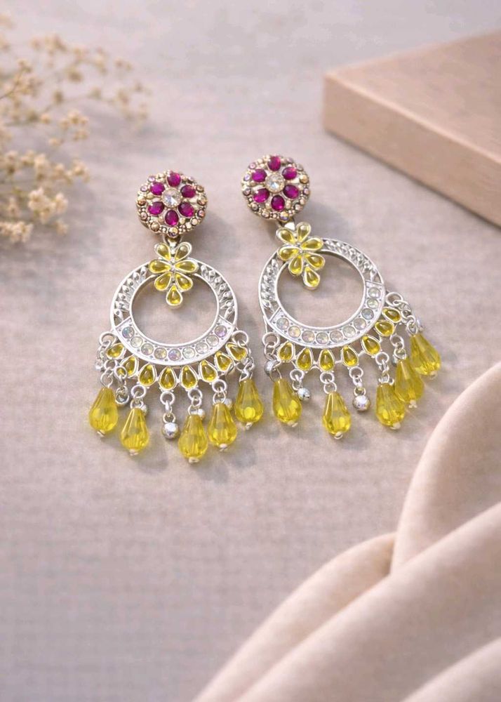 Dangling Gemstone Earrings