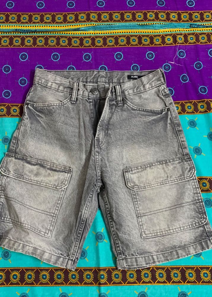 Grey Cargo Shorts