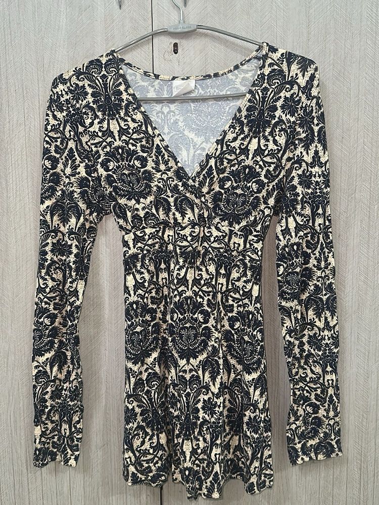 Floral Print Wrap Top