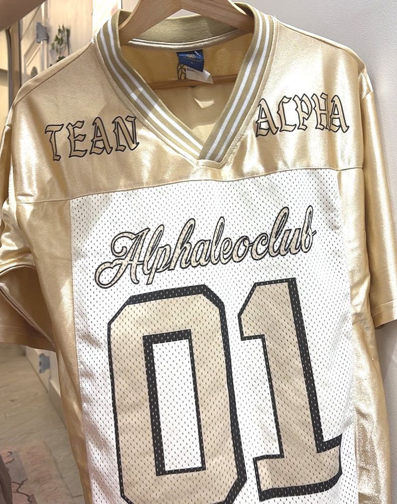 Gold Varsity Style Jersey Top