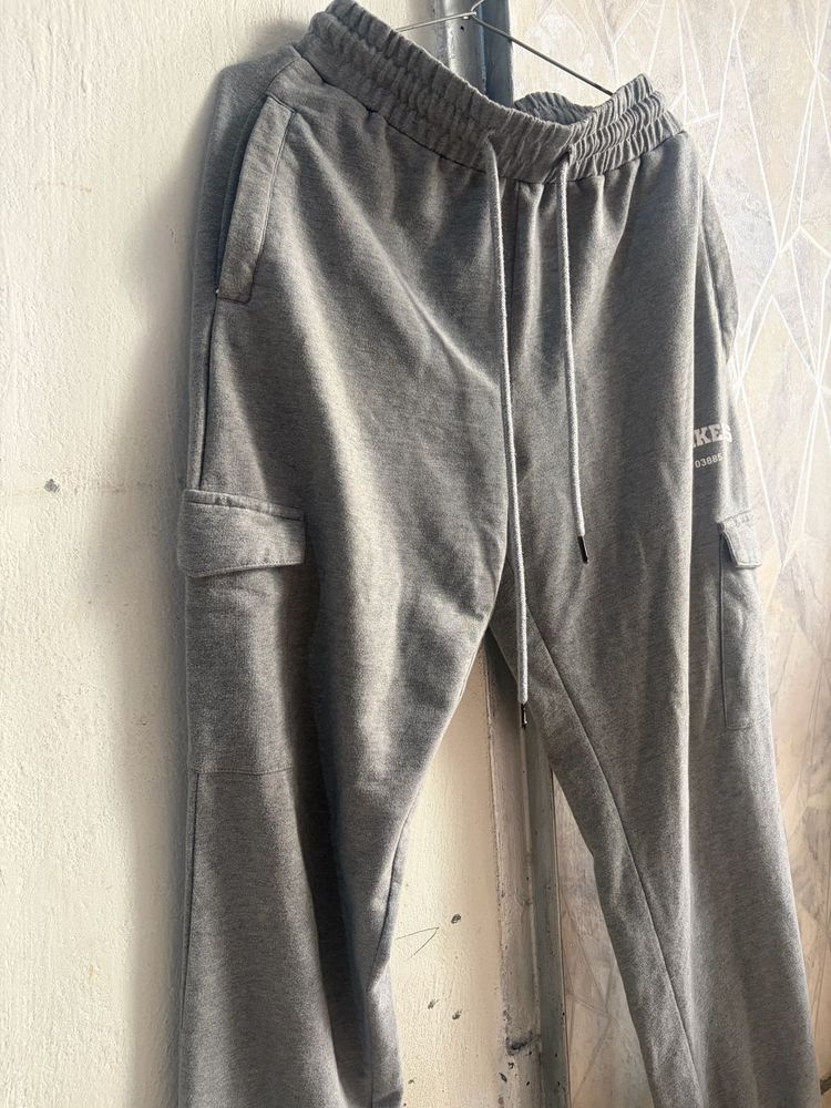 Grey Cargo Joggers