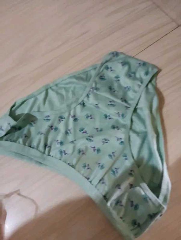Cute Mint Green Floral Briefs
