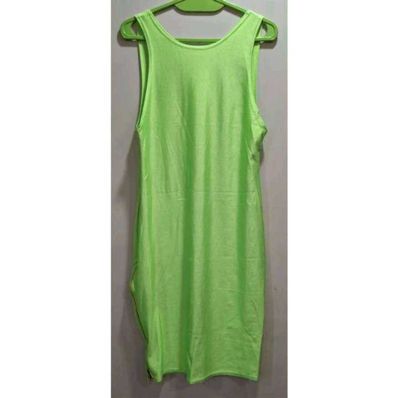 Neon Green A-Line Backless Dress