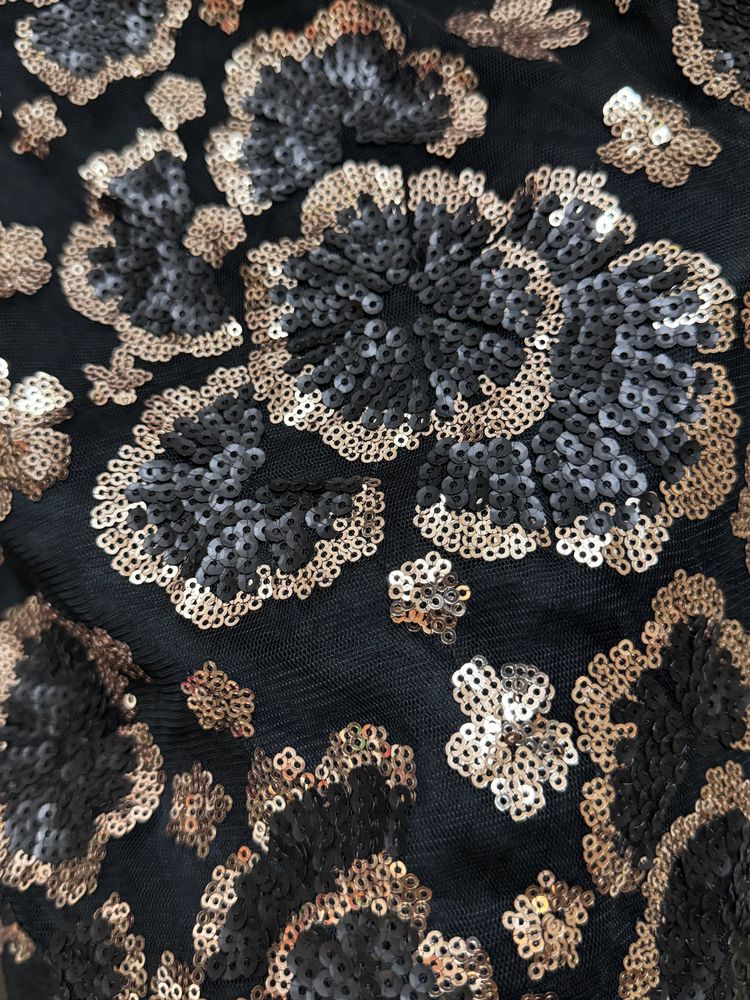 Sequin Black Party Top
