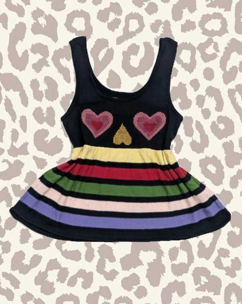 Vintage Y2K Kidcore Heart Top 🌈