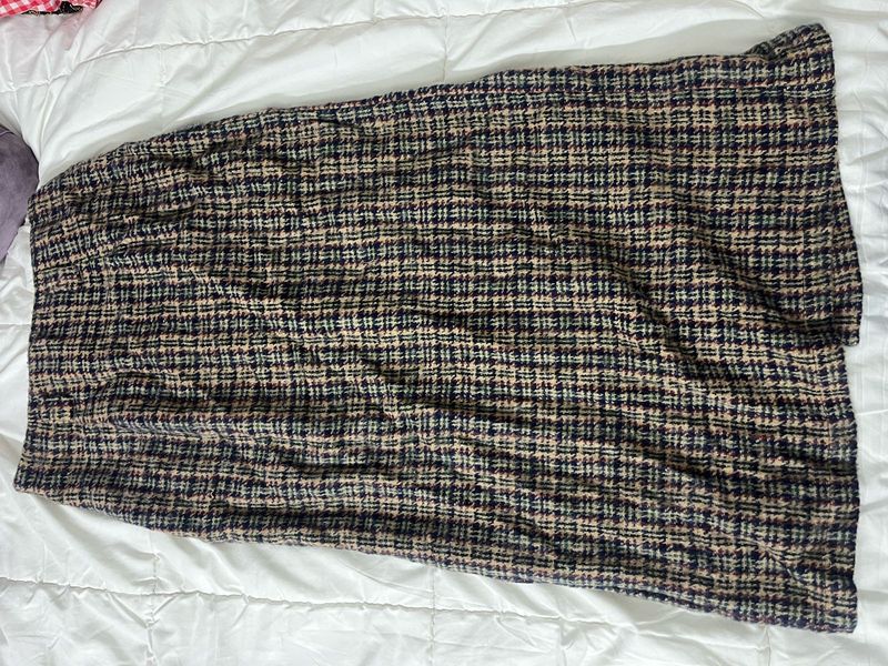 Checkered Midi Skirt