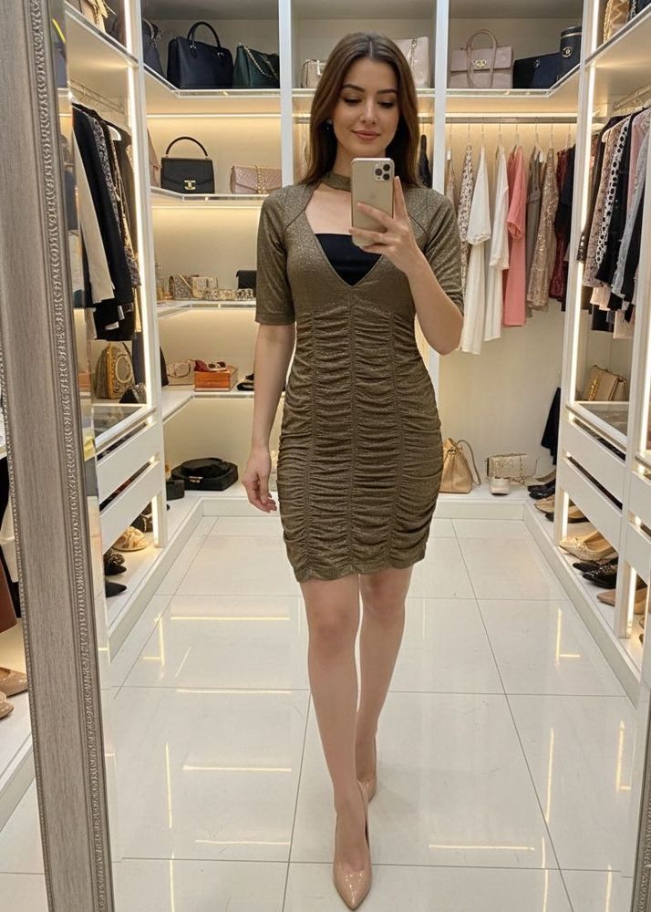 Shimmery Bodycon Mini Dress