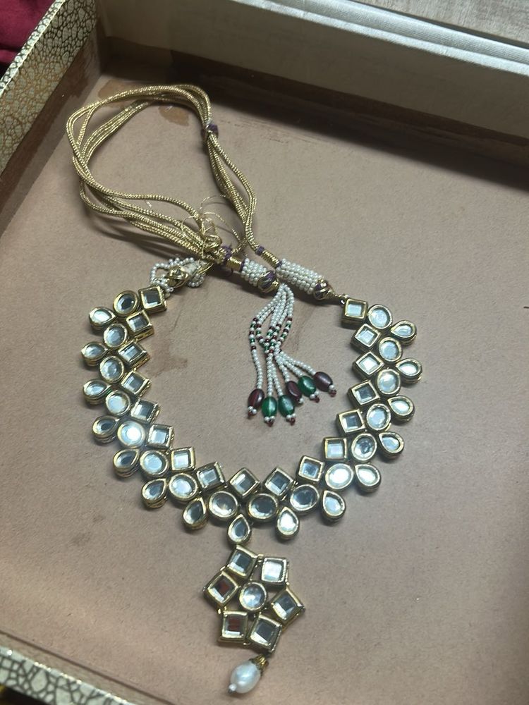Elegant real Kundan Necklace Set