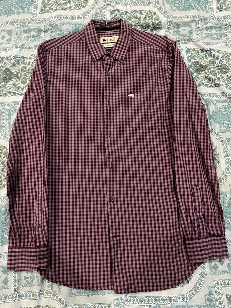 The Bear house Red Gingham Checkered Shirt