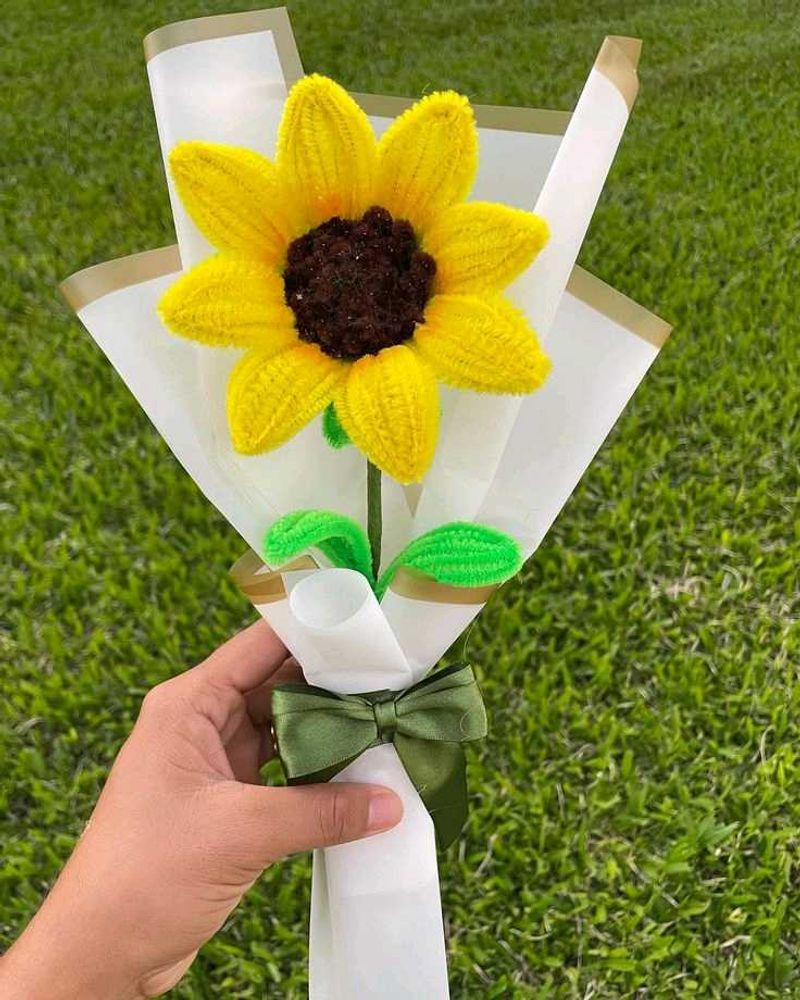 Handmade Crochet Sunflower Bouquet