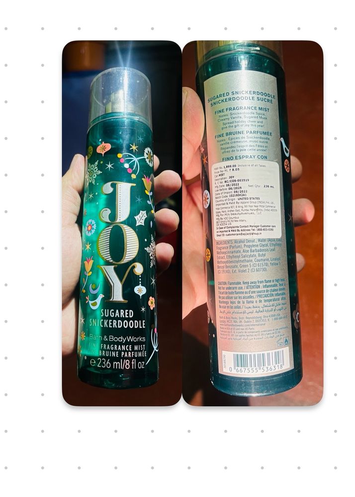 New Bath &amp; Body Works JOY Sugared Snickerdoodle