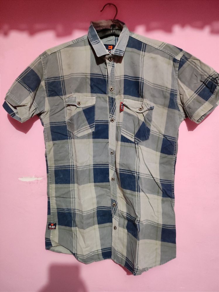 Checked Half Shirt For Men