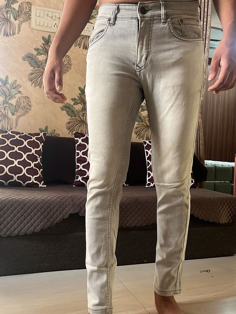 Men's Grey Slim Fit Jeans