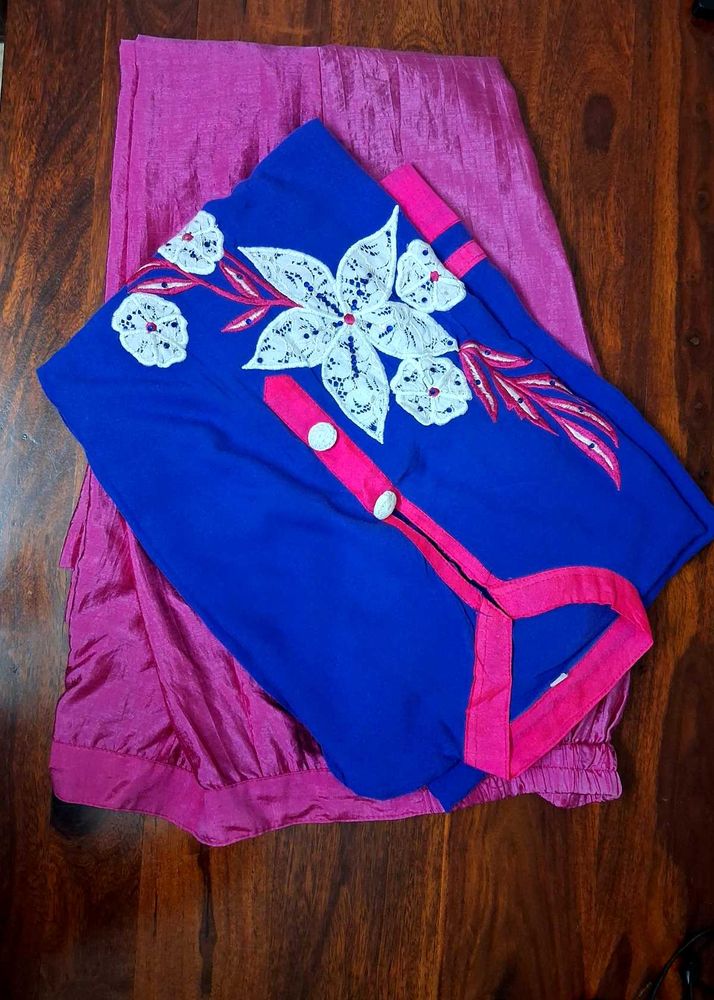 Vibrant Blue Kurta palazzo set