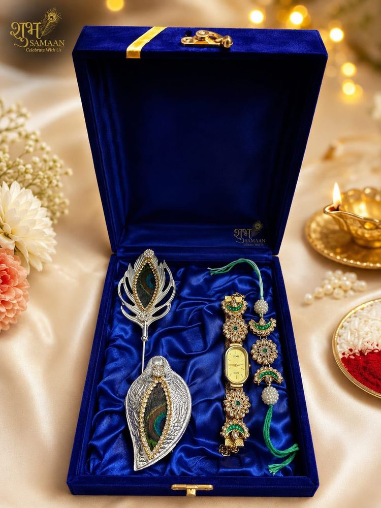 Designer Rakhi &amp; Watch Gift Set