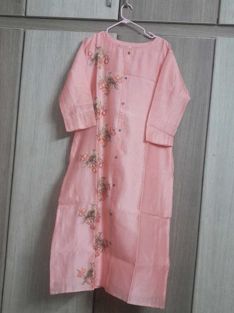 embroidery kurta side cuts available with flaws
