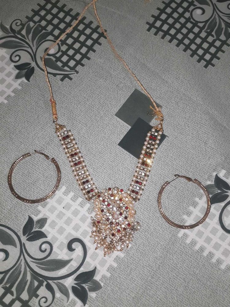 Elegant Indian Necklace &amp; Earring Set