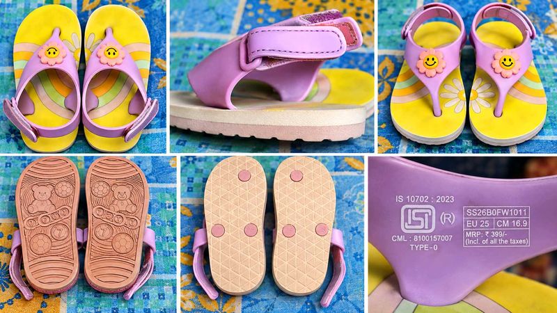 2 combo Cute Smiley Flower Sandals for Kids