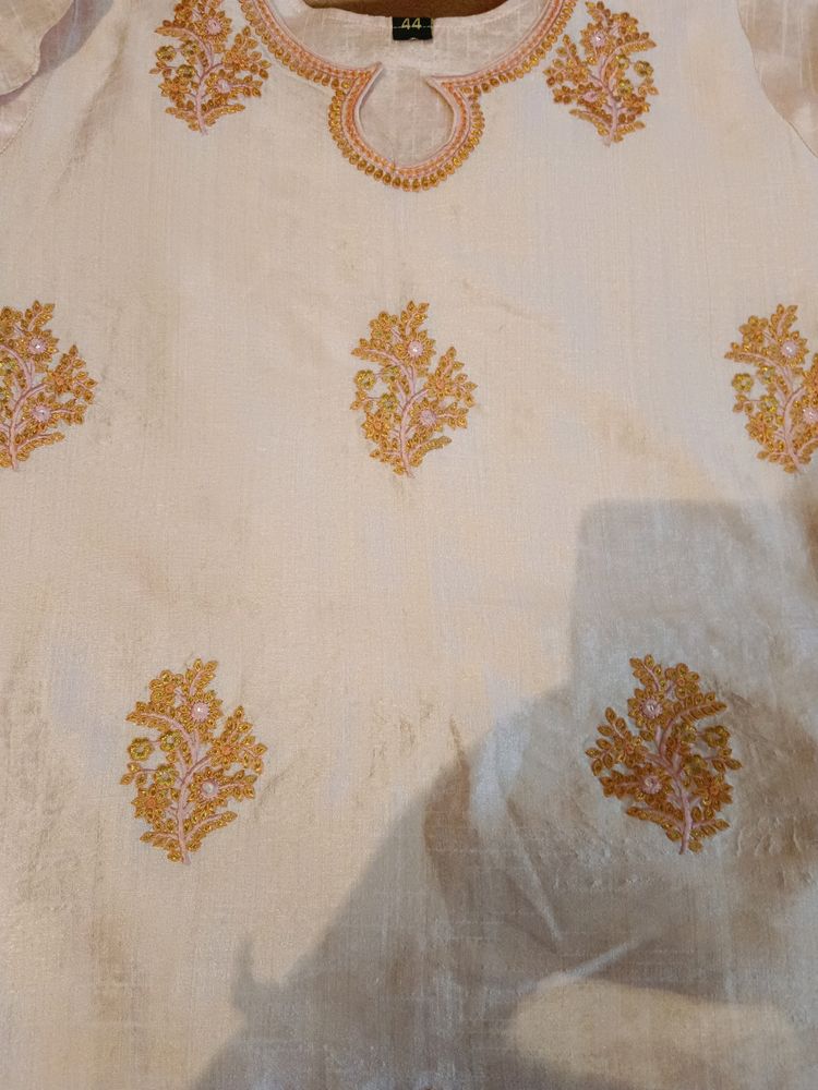 Peach Colour Plazo Set