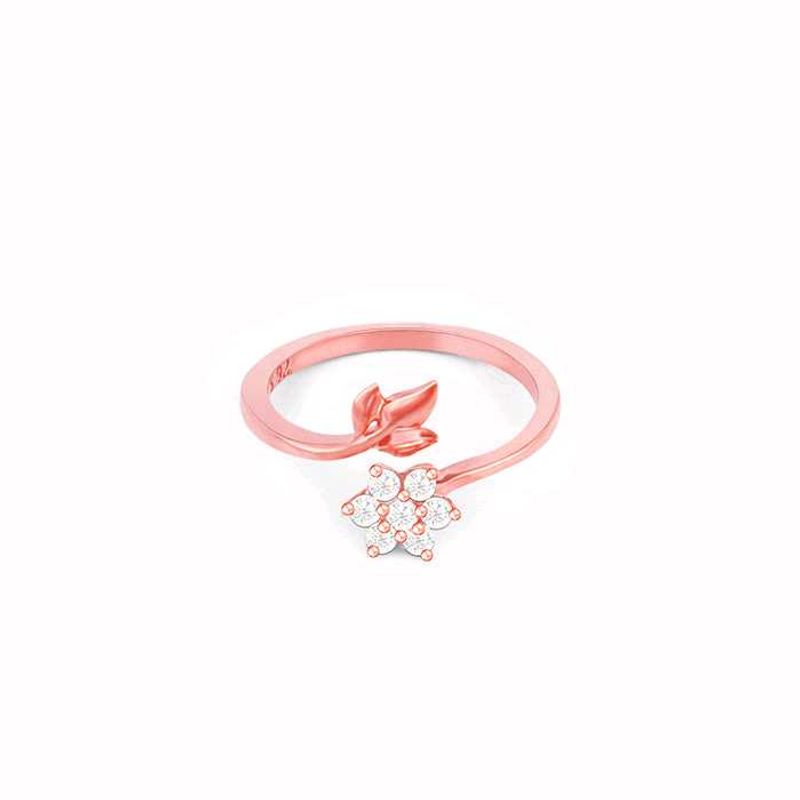 Rose Gold Floral Chic Ring