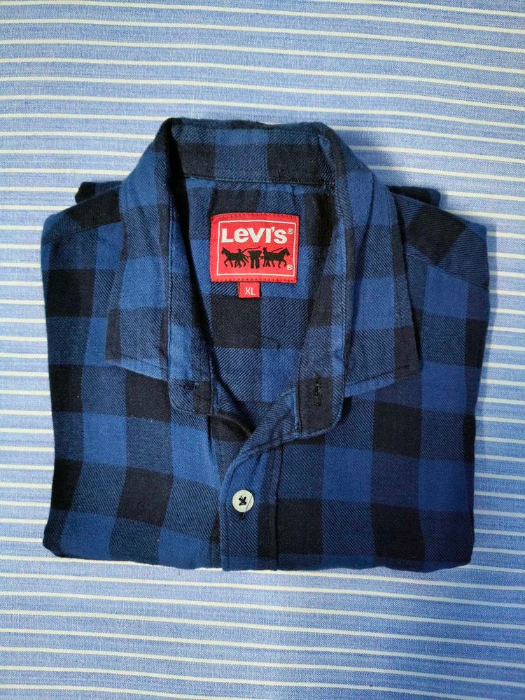 Levi's Blue Plaid Men's Shirt