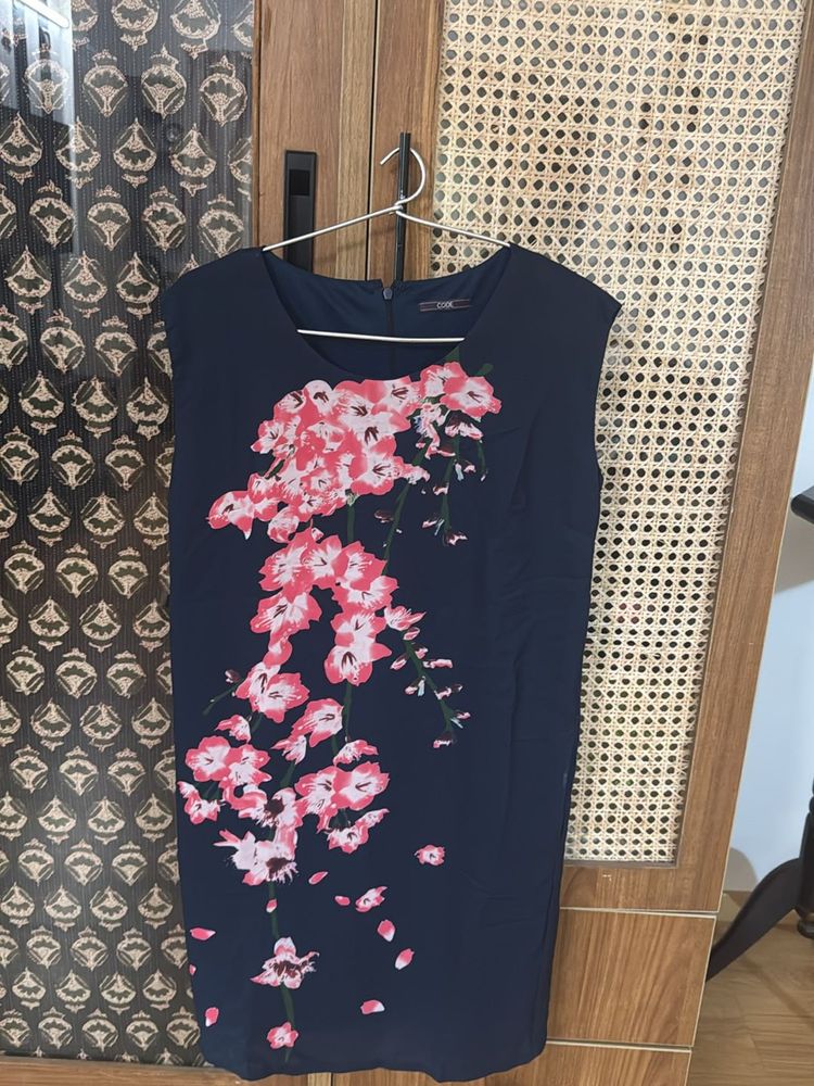Blue Floral SLEEVELSS Dress