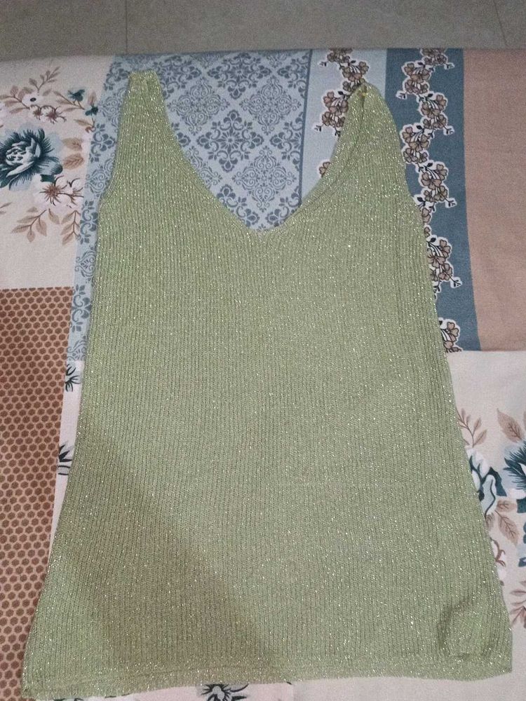Sparkly V-Neck Tank Top