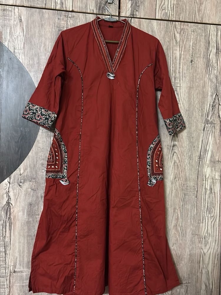 Red Anarkali Kurta