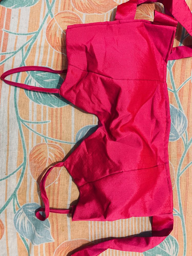 Pink Back Knot Blouse