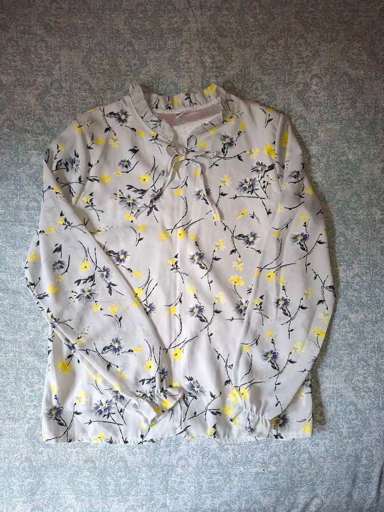 Floral Print Long Sleeve Top