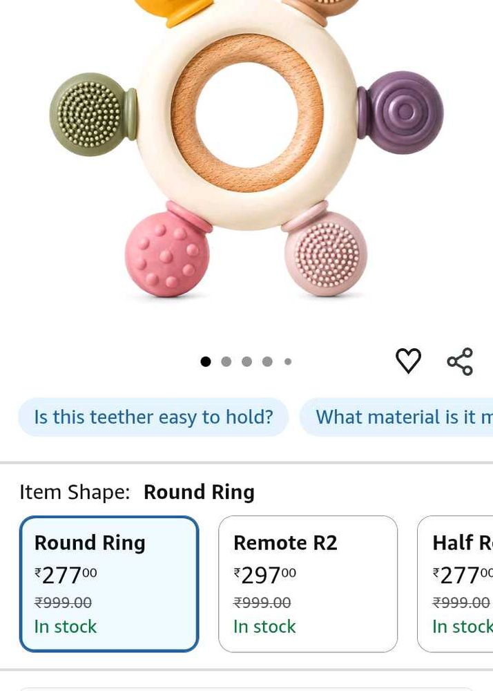 Baby Teether Ring Toy