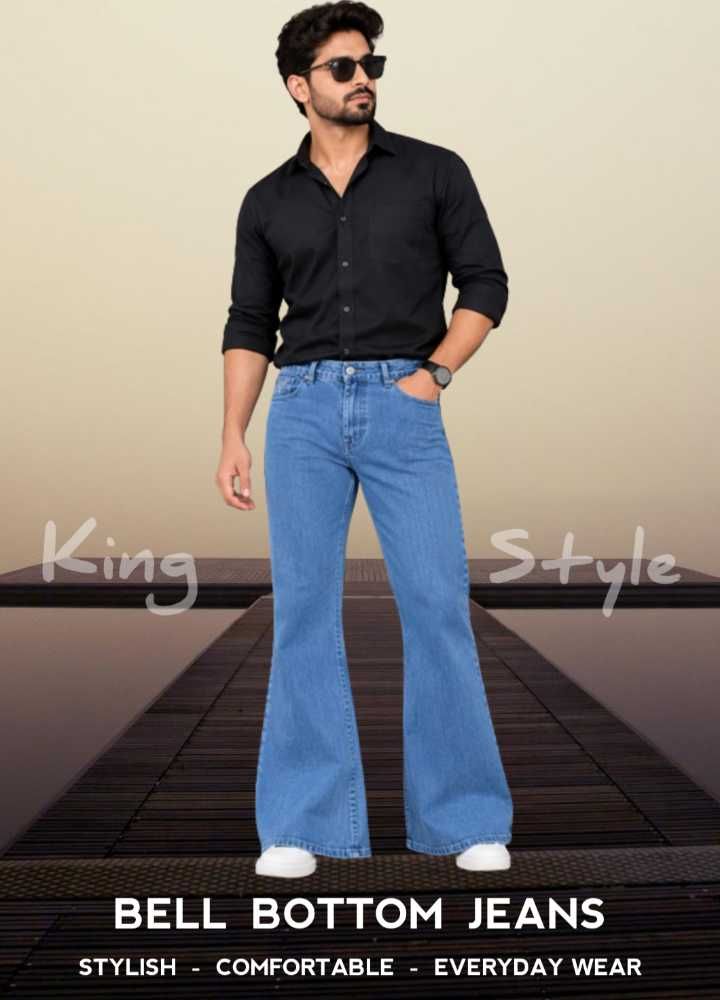 Brand New Sky Blue Bell Bottom Jeans for Boys and