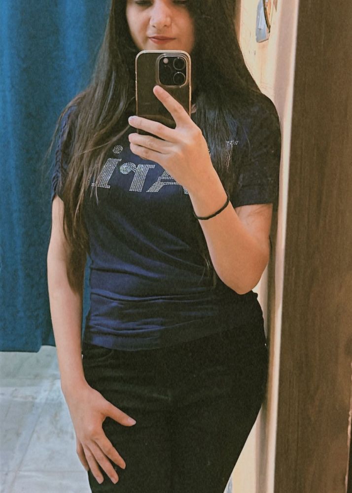 Stylish Navy Blue T-Shirt