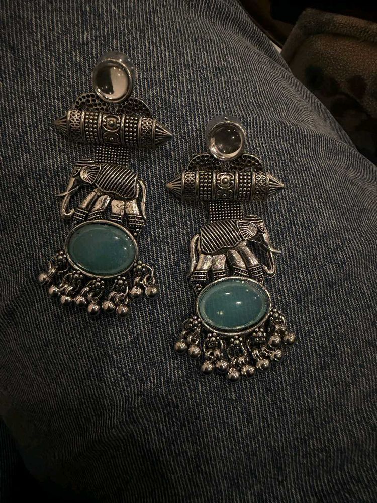 Antique Elephant Jhumka Earrings (pack of 2)