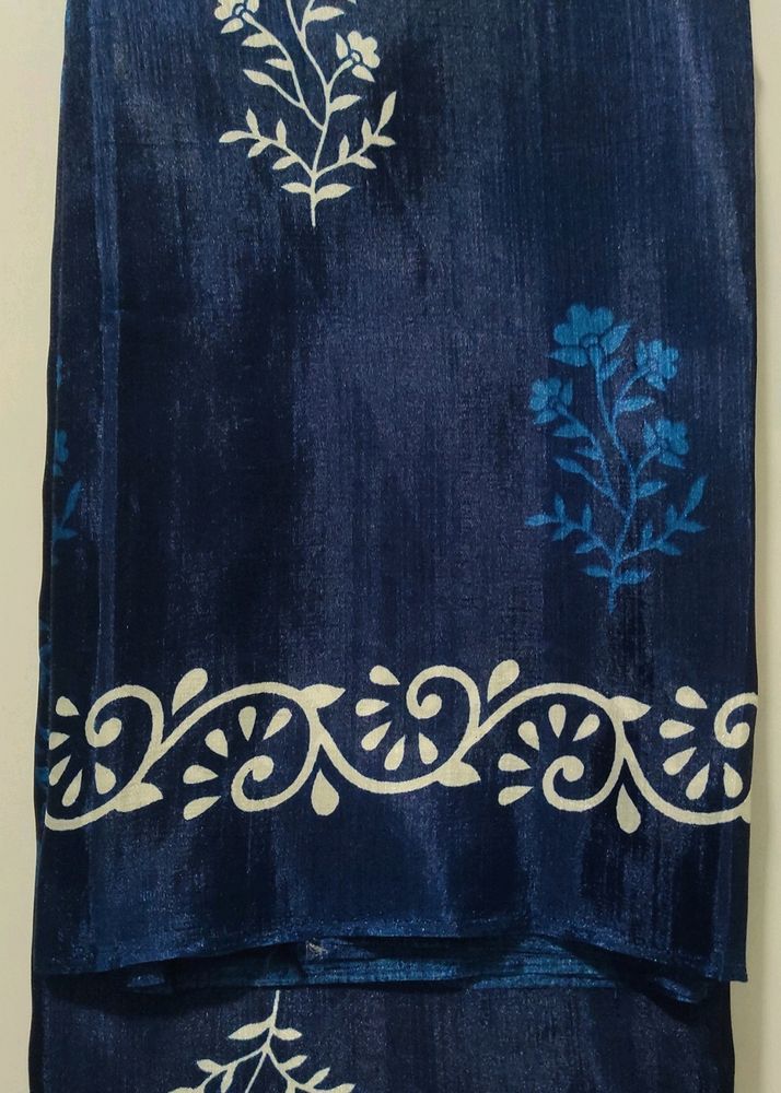 Indigo Blended Silk Saree