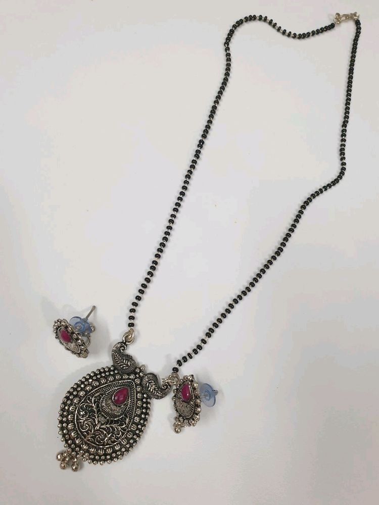 Fancy Mangalsutra With Earrings