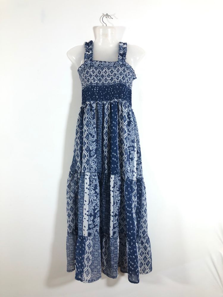 Blue Printed Dress(Women’s)