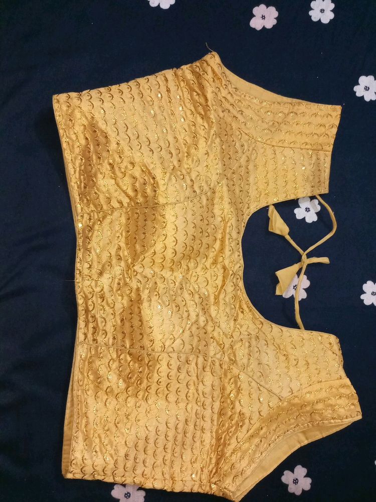 Latest Embroidery Golden Blouse