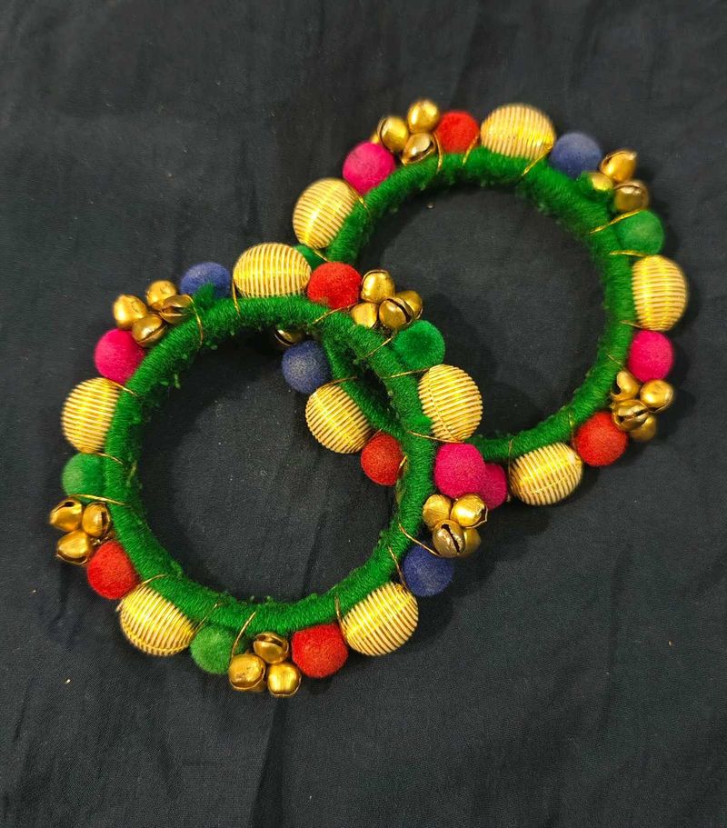 Colorful Bells Bangle Set 💖