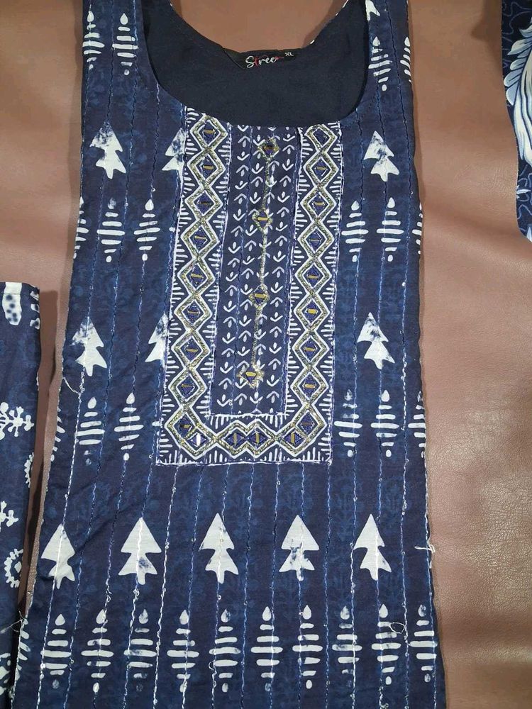 Beautiful Blue Kurta Set XL