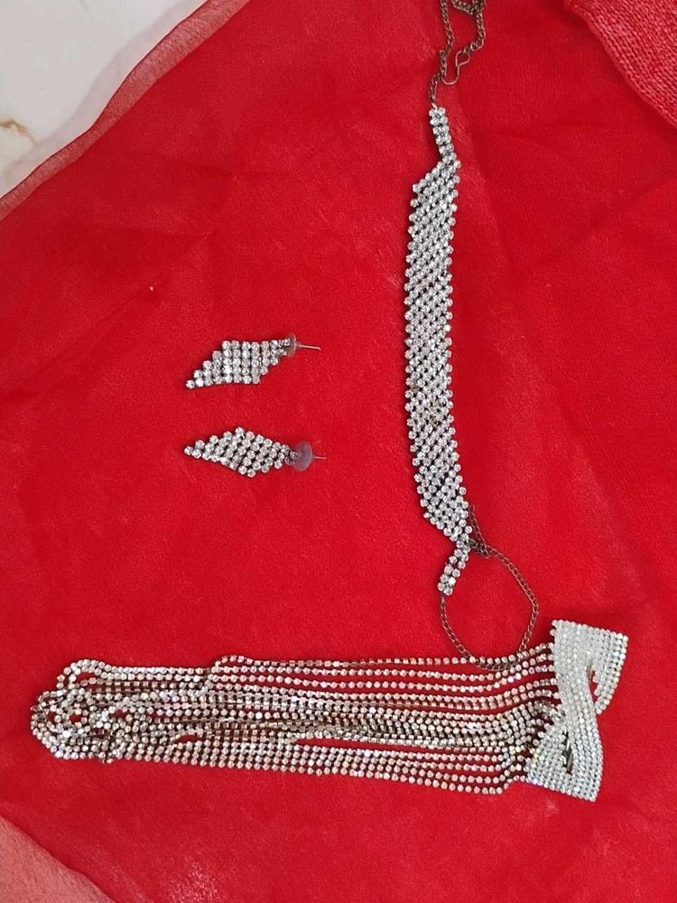 Sparkling Rhinestone Jewellery Set