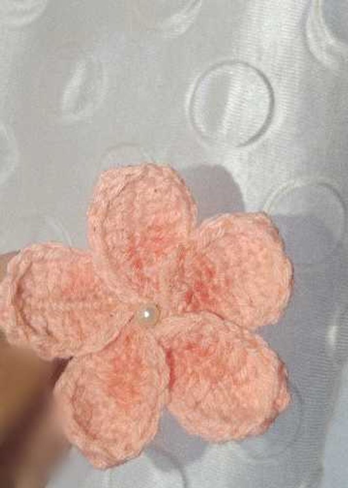 Handmade Crochet Flower Hair Clip