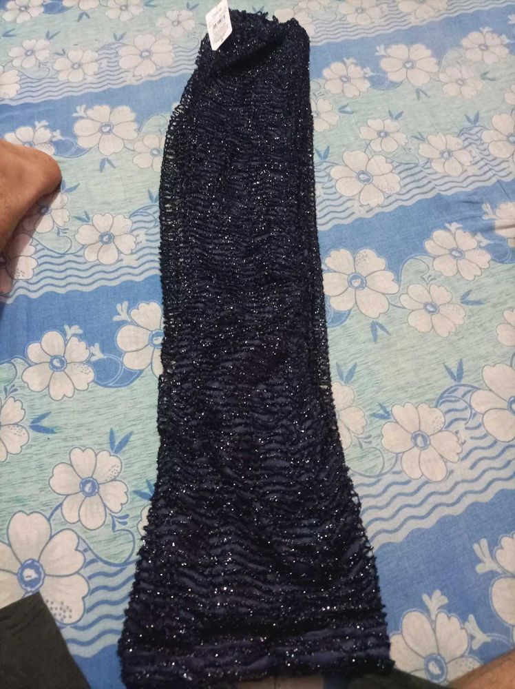 Sparkling Navy Blue Saree