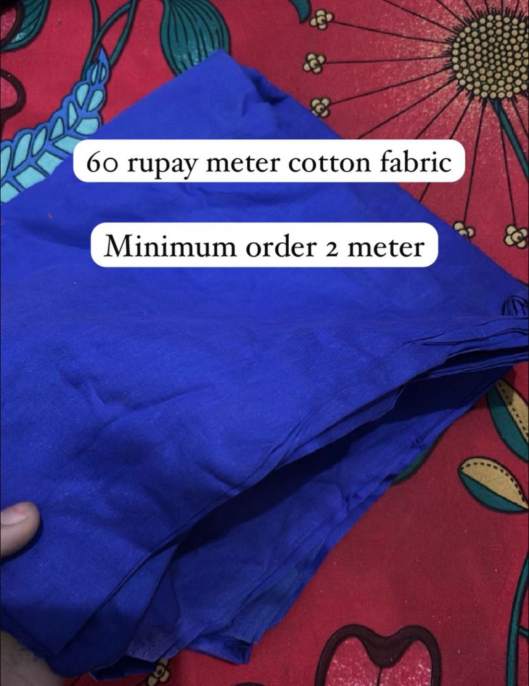 Vibrant Blue Cotton Fabric