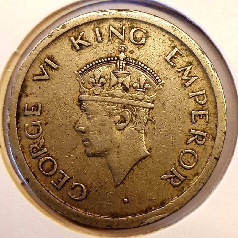 1947 King George VI ONE, HALF and QUATER Rupee