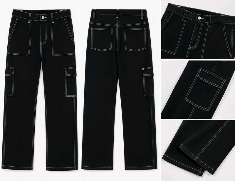 Y2K Cargo Pants for men and t shirt